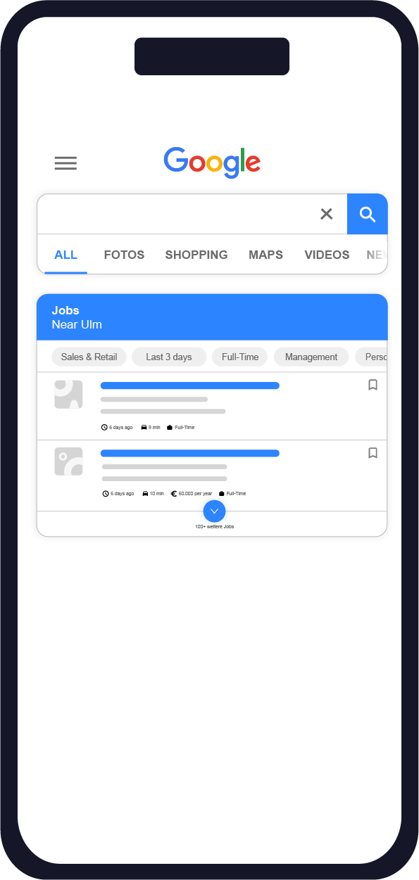 For which keywords does the search box appear?